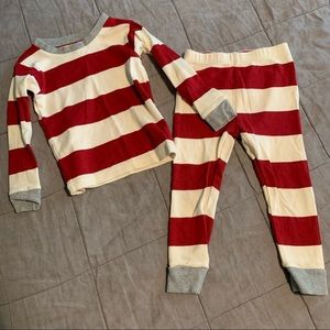 Burt’s Bees Rugby Stripe Christmas Pajamas 2t